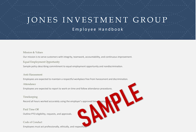create customized employee handbooks